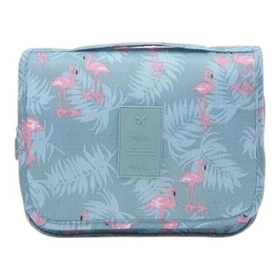 Necessaire Em Nylon Organizadora Higiene Para Viagem Cor:flamingo