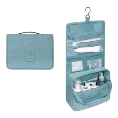 Necessaire Em Nylon Organizadora Higiene Para Viagem Azul Piscina