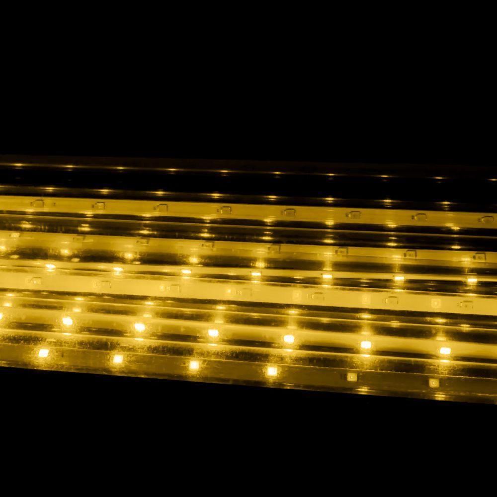 8 Tubos De Luz Led 75cm Iluminação Cascata De Efeito Gelo Chuva Natal Branco Quente - 4
