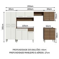 Armário De Cozinha Com Balcão E Paneleiro Rustic/branco - 9