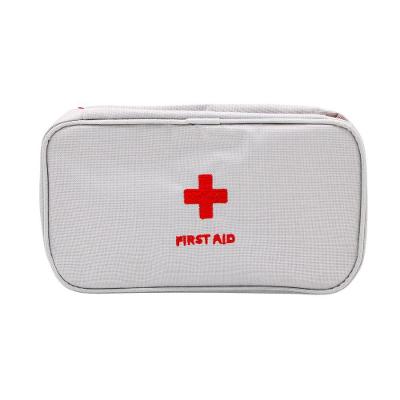 Primeiros Socorros Bolsa Organizador Emergencia Porta Medicamentos Cinza