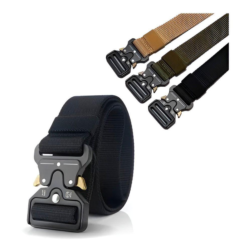 Cinto Tático Com Fivela De Engate Multifuncional Prático Eficiente Preto - 2