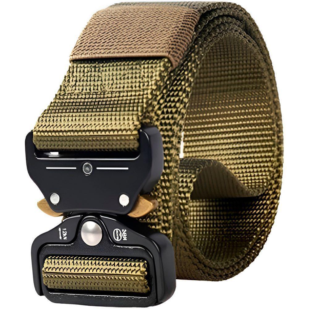 Cinto Tático Com Fivela De Engate Multifuncional Prático Eficiente Verde Musgo - 1