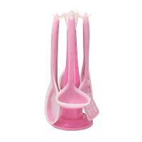 Kit 7 Peças Utensílios Cozinha Silicone Resistente Durável Rosa - 1