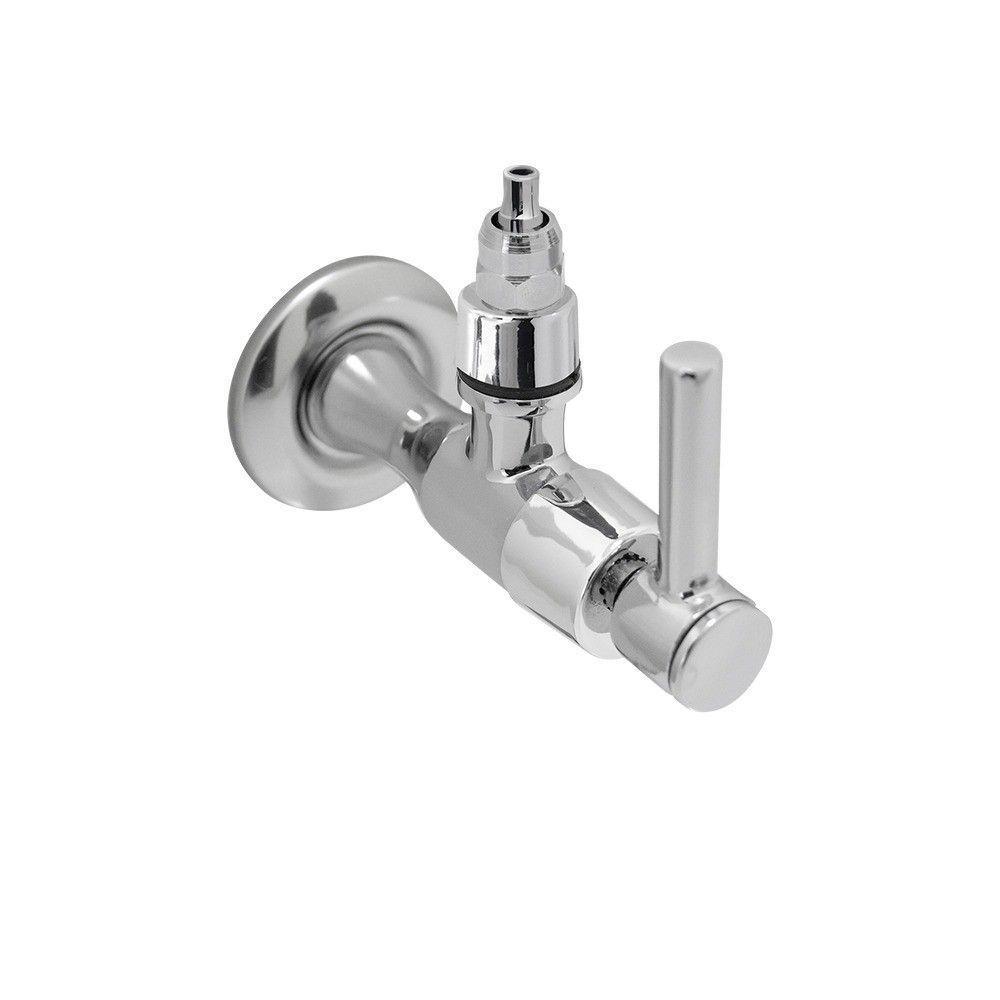 Registro Adaptador Para Filtro De água Purificador Universal Parede Cromado 1/4 De Volta - 2