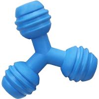 Mordedor Triângulo Brinquedo Para Pet Cães Gatos Distração Azul - 1