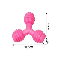 Mordedor Triângulo Brinquedo Para Pet Cães Gatos Distração Azul - 2