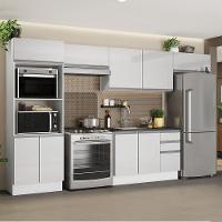 Armário Cozinha Acordes 100% Mdf com Balcão e Portas Branco - 1