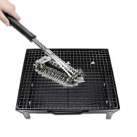 Escova Limpa Churrasqueira Grelha Cerdas De Aço Grill Espeto Churrasco - 1