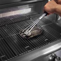 Escova Limpa Churrasqueira Grelha Cerdas De Aço Grill Espeto Churrasco - 3