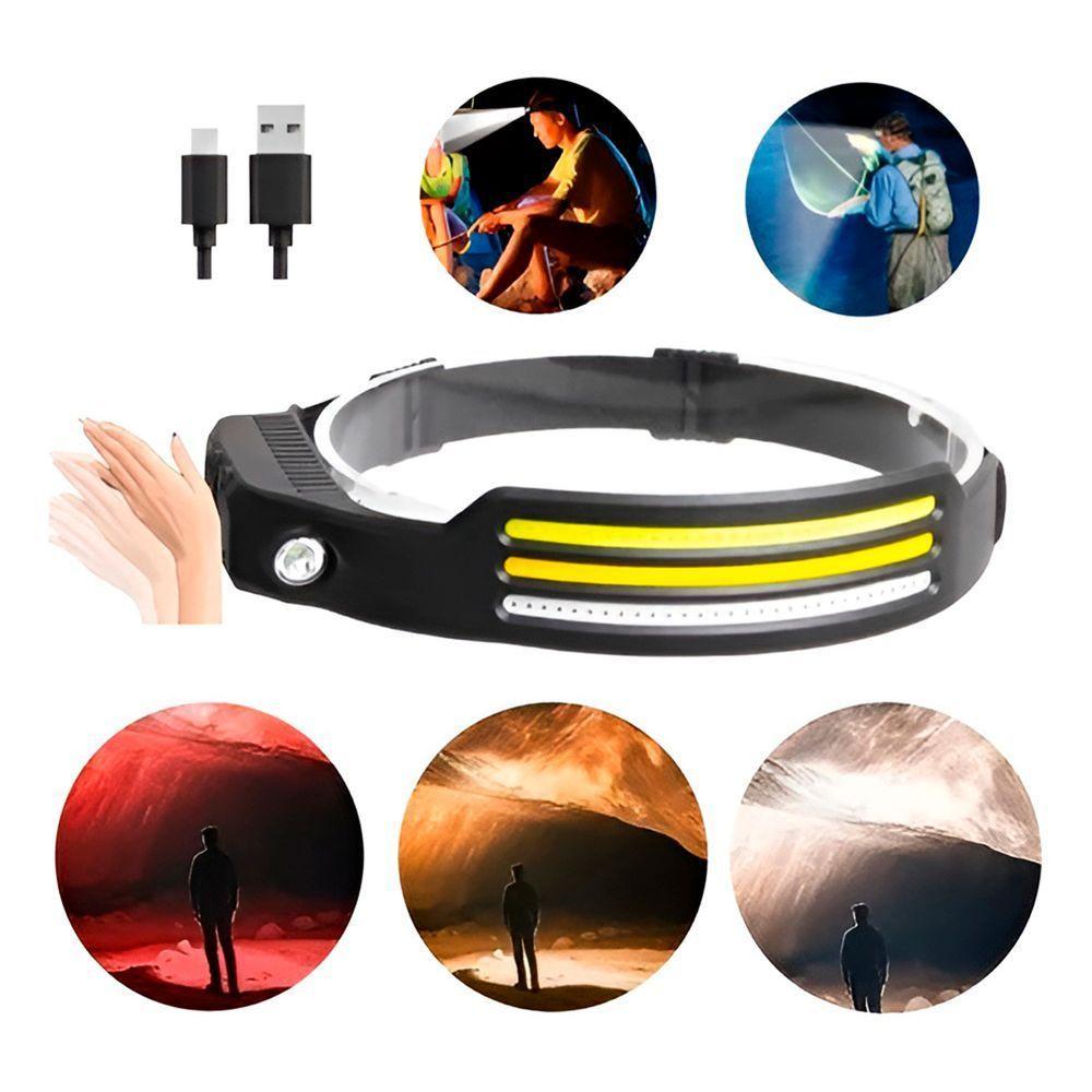 Lanterna De Cabeça 3 Leds Farol Recarregável Usb - 2