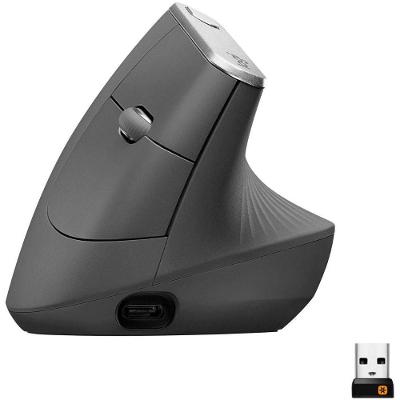 Logitech Mx Vertical Mouse Wireless ótico Grafite-910-00