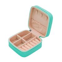 Porta Joias Portatil Viagem Estojo Maleta Caixinha Com Ziper Verde - 1