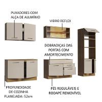 Armário De Cozinha Completa 310 Cm Rustic/crema Agata Madesa 01 Rustic/crema - 7