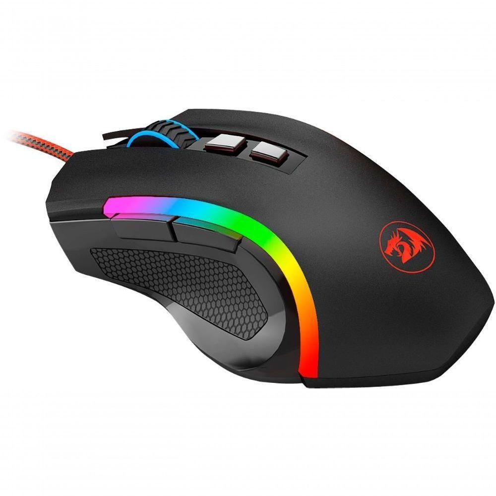 Vermelho Ragon Griffin M607 Mouse óptico Com Fio Para - 2