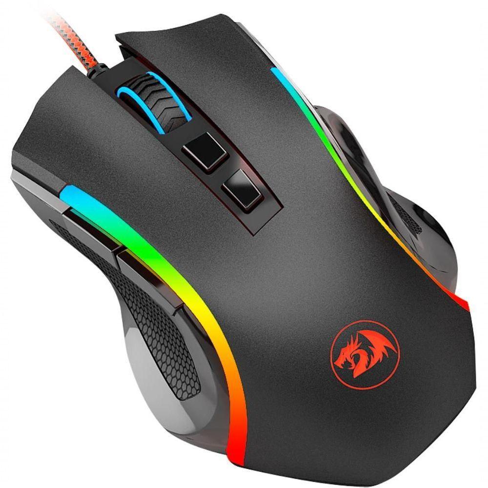 Vermelho Ragon Griffin M607 Mouse óptico Com Fio Para - 4