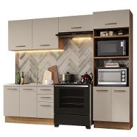 Armário De Cozinha Completa 270cm Rustic/crema Agata Madesa 08 Rustic/crema - 10