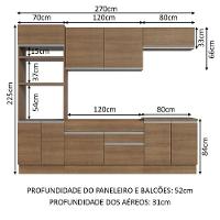 Armário De Cozinha Completa 270cm Rustic Glamy 13 Rustic - 9