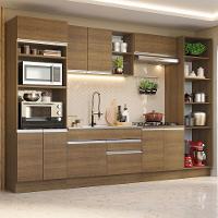 Armário De Cozinha Completa 330cm Rustic Glamy 03 Rustic - 1