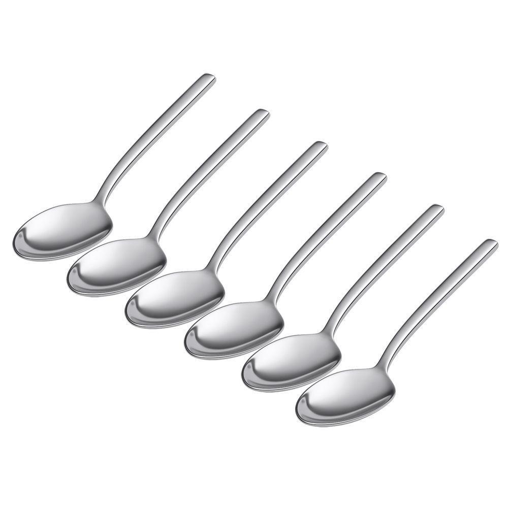 Kit 6 Colheres Aço Inox Mesa Sopa Talher Buffet Restaurante - 3