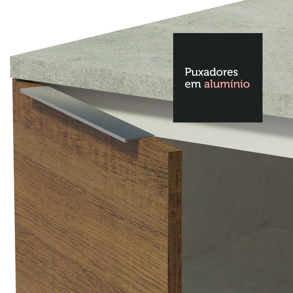 Armário De Cozinha Completa 270cm Branco/rustic Stella Madesa 05 Branco/rustic - 7