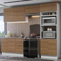 Armário De Cozinha Completa 270cm Branco/rustic Stella Madesa 05 Branco/rustic - 1