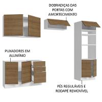 Armário De Cozinha Completa 270cm Branco/rustic Stella Madesa 05 Branco/rustic - 18