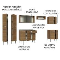 Armário De Cozinha Completa 293cm Com Pia Rustic Emilly Madesa 06 Rustic - 8