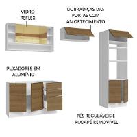 Armário De Cozinha Completa 270cm Branco/rustic Stella Madesa 07 Branco/rustic - 8