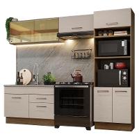 Armário De Cozinha Completa 270cm Rustic/crema Agata Madesa 05 Rustic/crema - 10