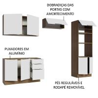 Armário De Cozinha Completa 270cm Rustic/branco Stella Madesa 05 Rustic/branco - 8