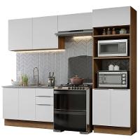 Armário De Cozinha Completa 270cm Rustic/branco Stella Madesa 05 Rustic/branco - 10