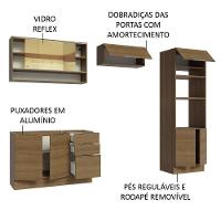 Armário De Cozinha Completa 270cm Rustic Stella Madesa 07 Rustic - 8