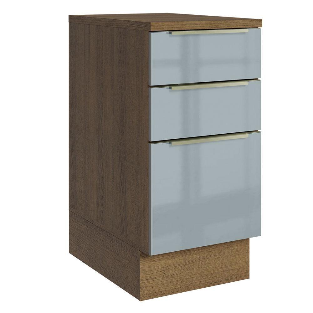 Balcão 40Cm 3GVT Rustic/Cinza Lux Madesa Rustic/Cinza - 1