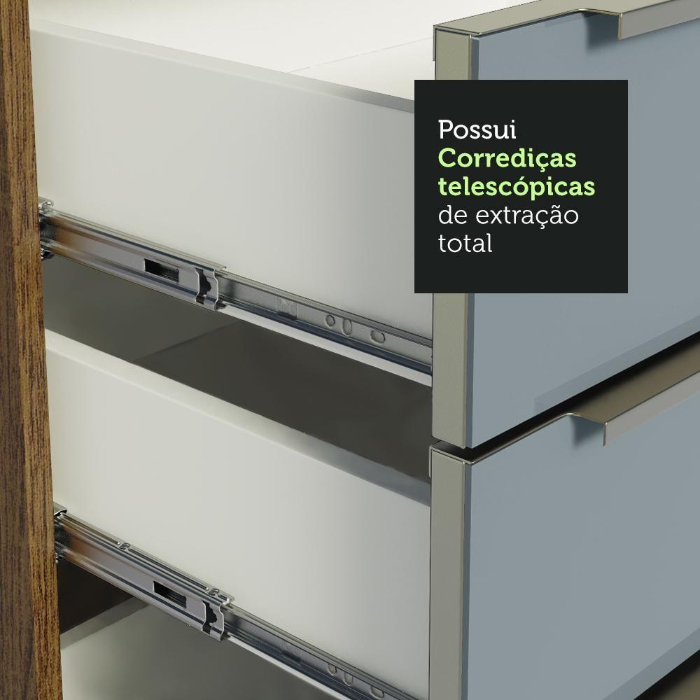 Balcão 40Cm 3GVT Rustic/Cinza Lux Madesa Rustic/Cinza - 6