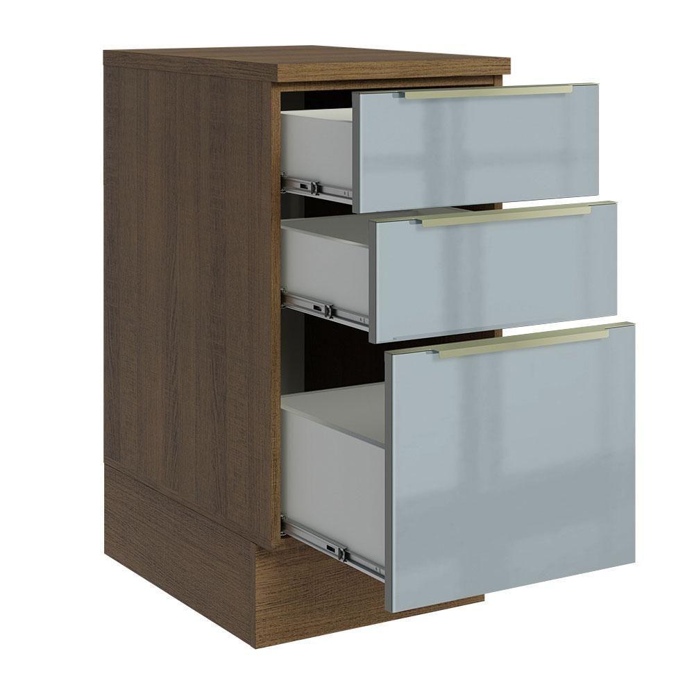 Balcão 40Cm 3GVT Rustic/Cinza Lux Madesa Rustic/Cinza - 9