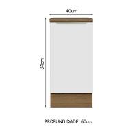 Balcão 40Cm 1PTA Rustic/Branco Veludo Lux Madesa Rustic - 10