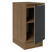 Balcão 40Cm 1PTA Rustic/Preto Lux Madesa Rustic/Preto - 7