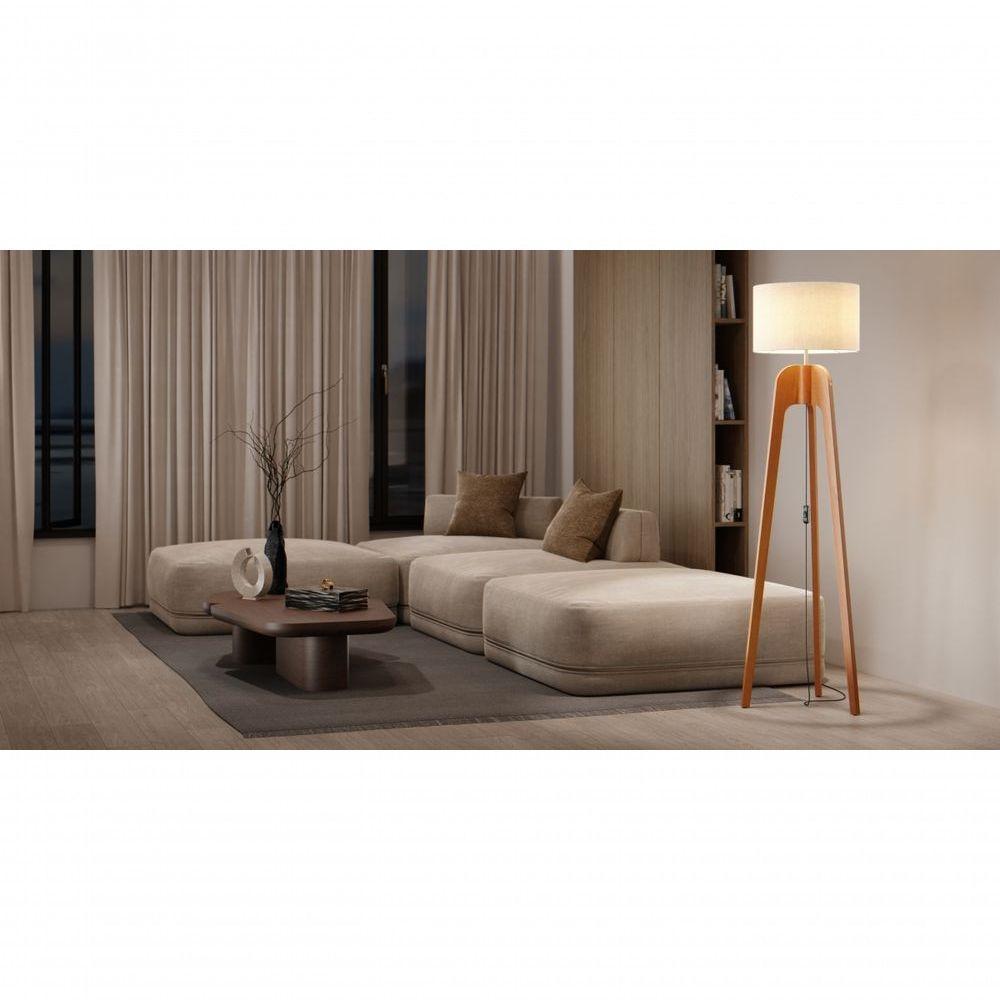 Luminária De Chão Atenas 160cm Cúpula Brugges Palha - 3