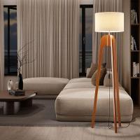 Luminária De Chão Atenas 160cm Cúpula Brugges Palha - 4