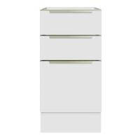 Balcão 40 Cm 3 Gavetas (sem Tampo) Branco/Branco Veludo - 5