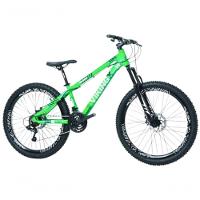 Bicicleta Vikingx Aro 26 Câmbios Shimano 21v Verde Neon Com Capacete - 1