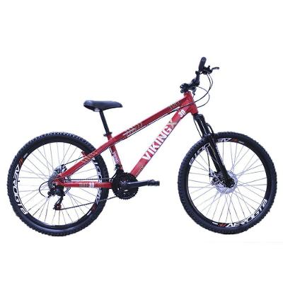 Bicicleta Vikingx Aro 26 Câmbios Importado 21v Aro Slide Vermelho Neon Com Capacete