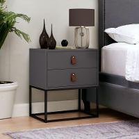 Mesa De Cabeceira Unic 45 Retrô Base Metálica Para Quarto - 2