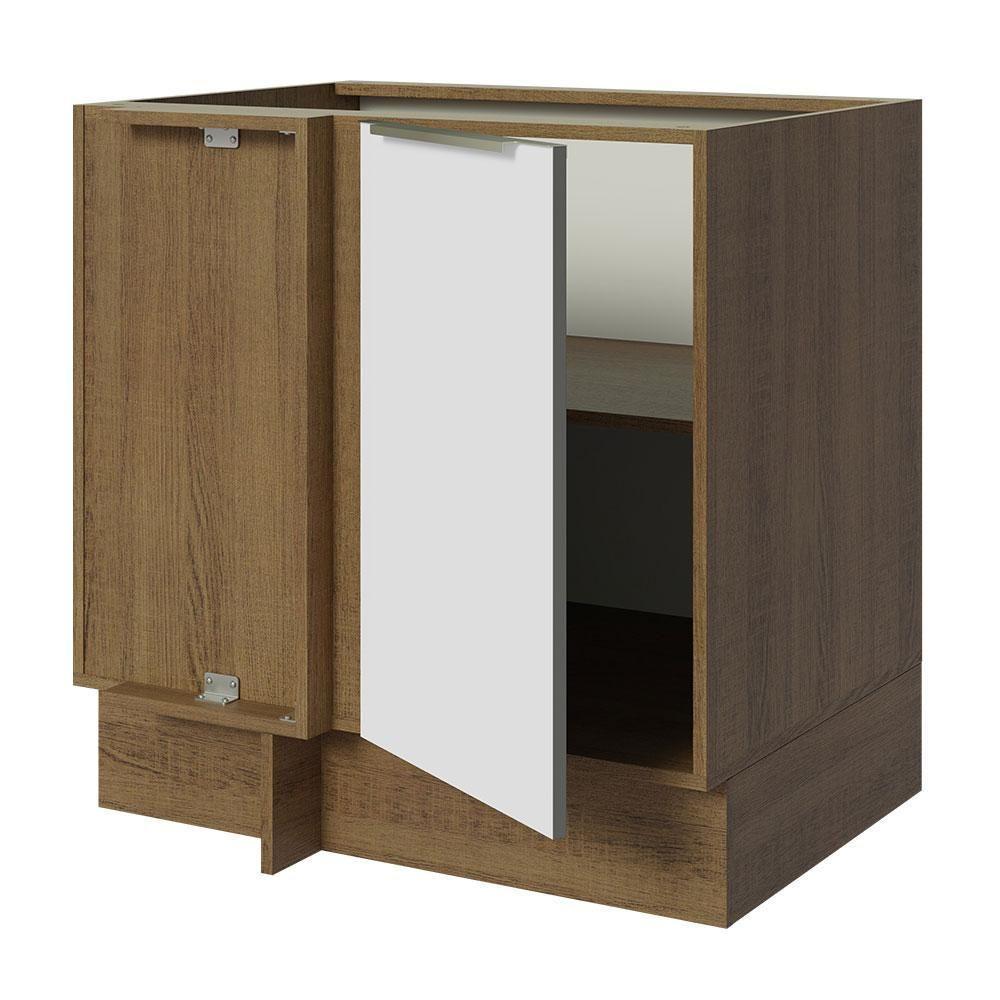 Balcão 1 Porta (sem Tampo) Rustic/Branco Veludo - 6