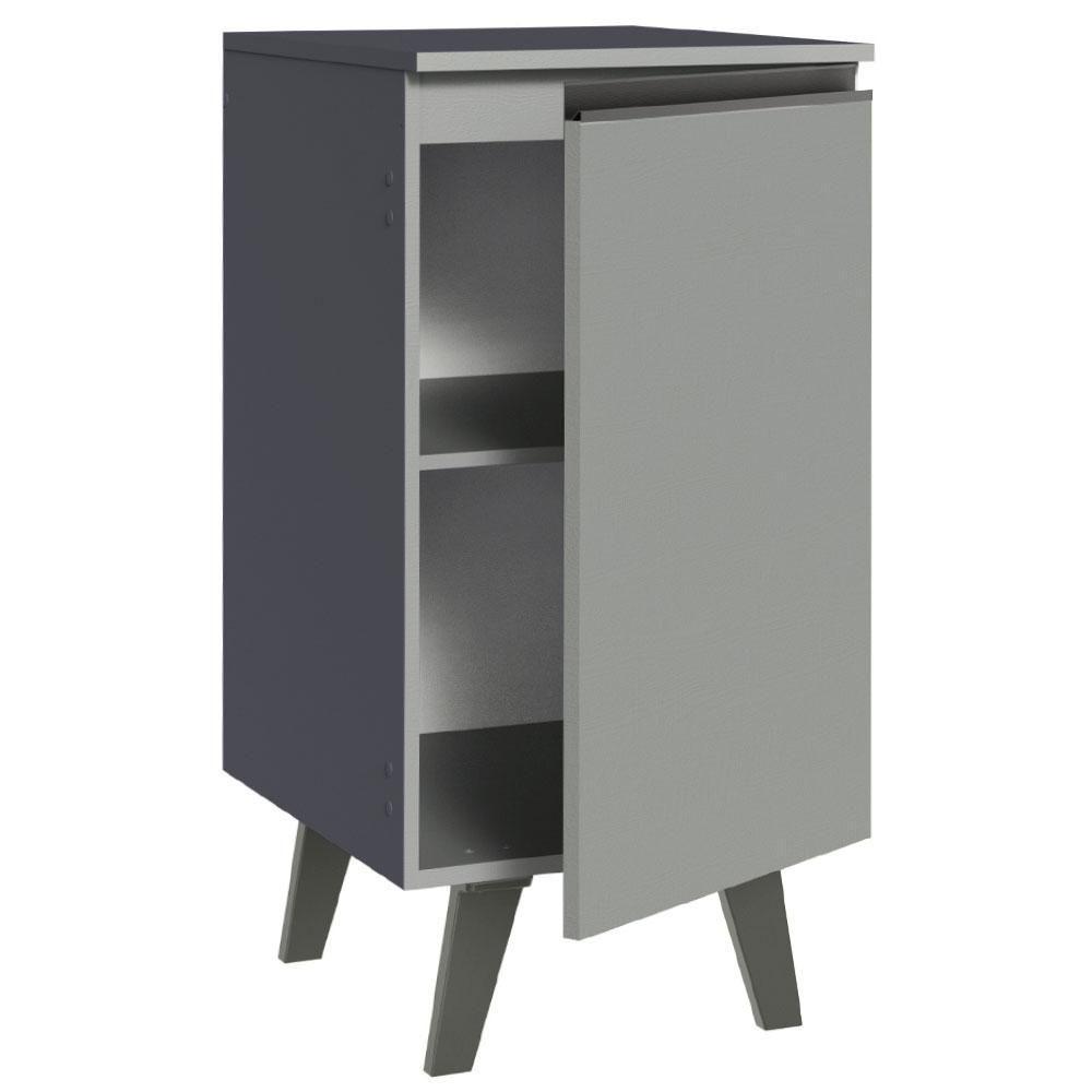 Balcão 40 Cm 1 Porta Com Pés Cinza Nice Madesa Cinza - 5
