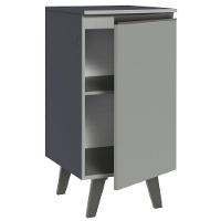 Balcão 40 Cm 1 Porta Com Pés Cinza Nice Madesa Cinza - 5