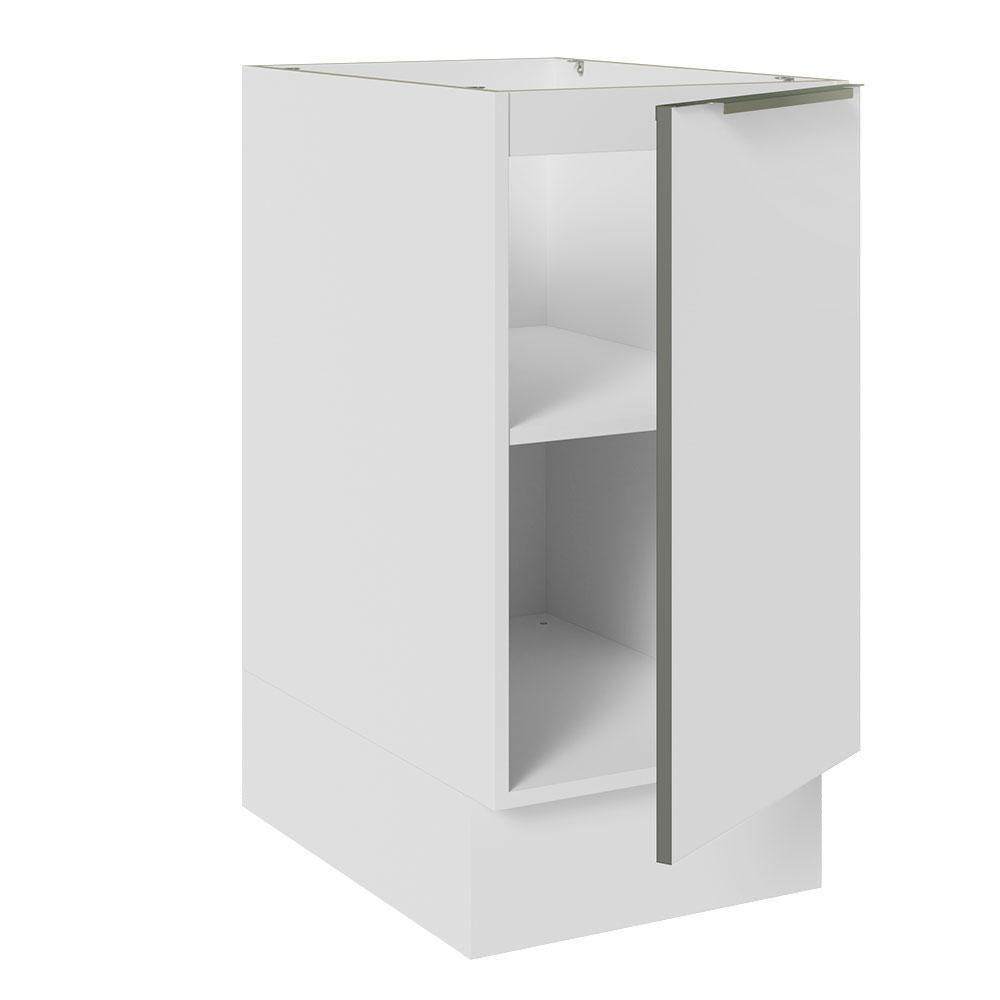 Balcão 40 Cm 1 Porta (sem Tampo) Branco/Branco Veludo - 8