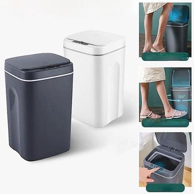 Lixeira Automatica Inteligente 16 Litros Sensor Touch Cozinha Banheiro Premium Recarregavel Cor:cinza