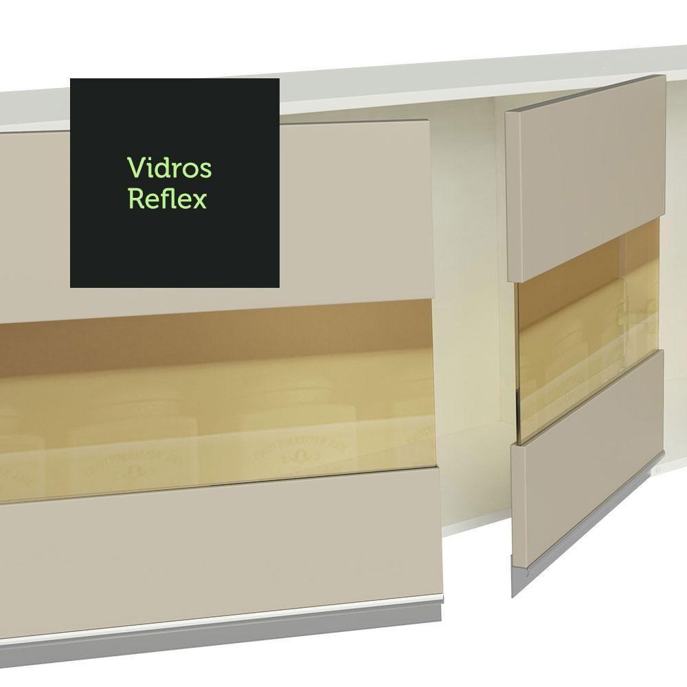 Armário De Cozinha Completa De Canto Madesa Smart 100% MDF Modulada Branco/Rustic/Crema - 4